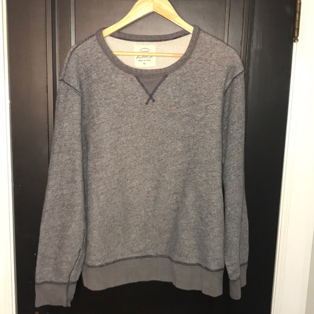 J. Crew Fleece Sweater Crewneck Jcrew Gray